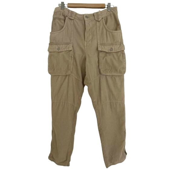 New Free People WTF London Calling Slouchy Cord Pants $198 SIZE 30 Tapioca - Picture 6 of 8